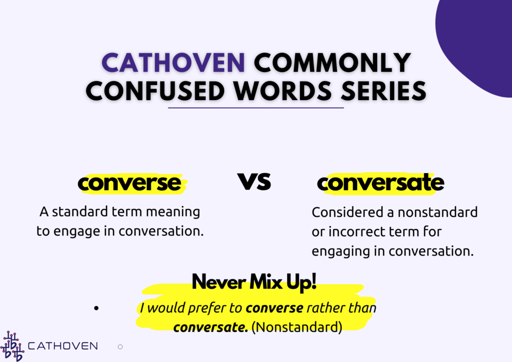 Conversate vs converse